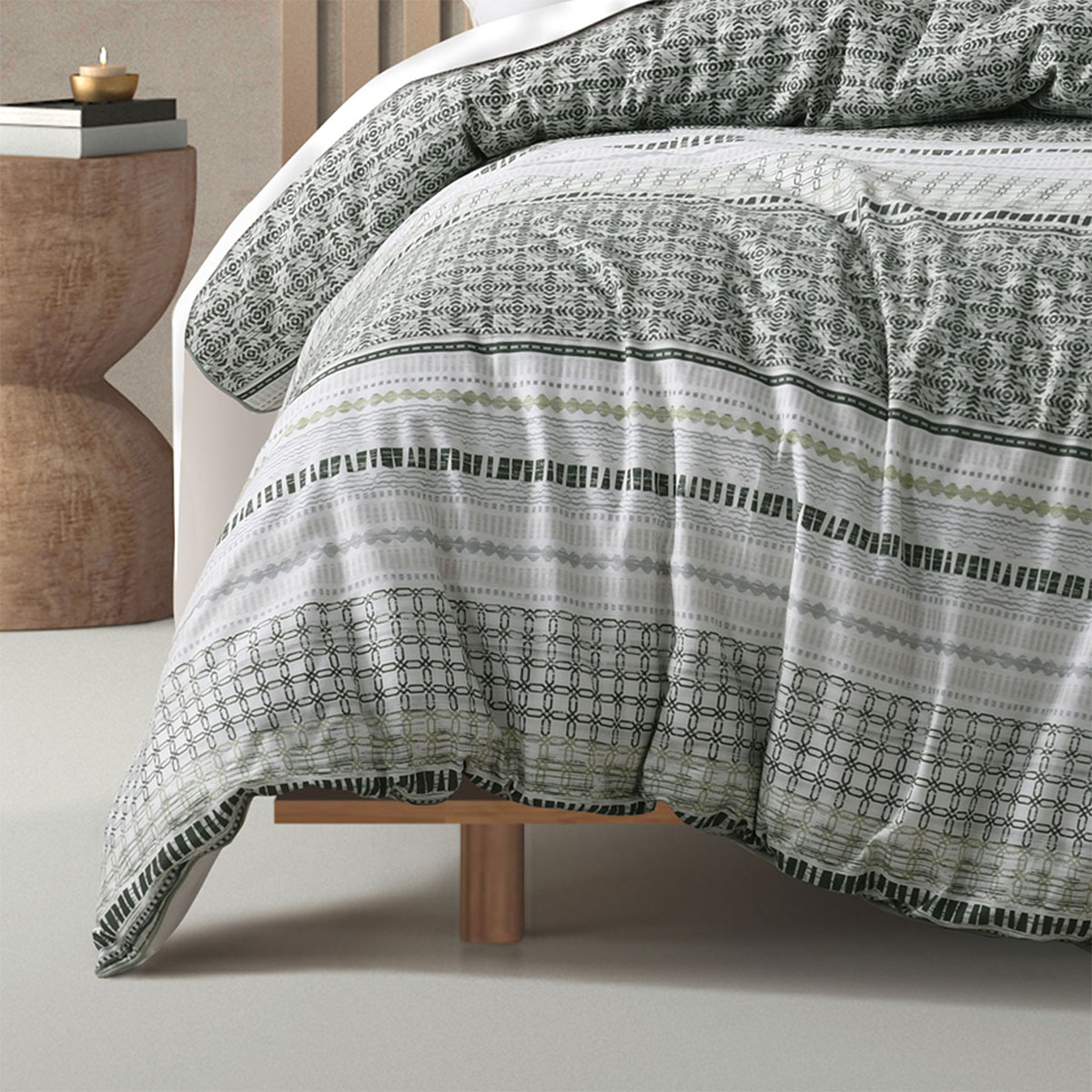 Bianca Drake Green Cotton Sateen Quilt Cover Set King — image 4