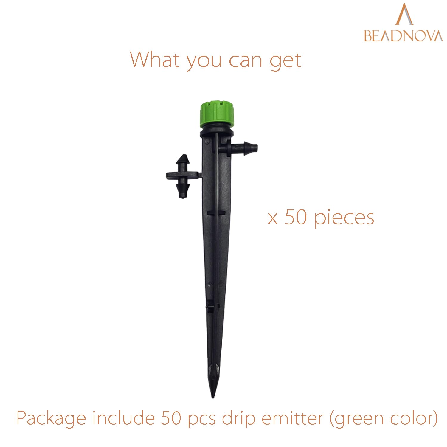 Irrigation Drippers 50pcs Drip Emitters for 1/4 Inch Irrigation Sprinkler 360 Degree Micro Sprinkler Adjtable Drip Heads Drippers for Garden Patio Lawn — image 3