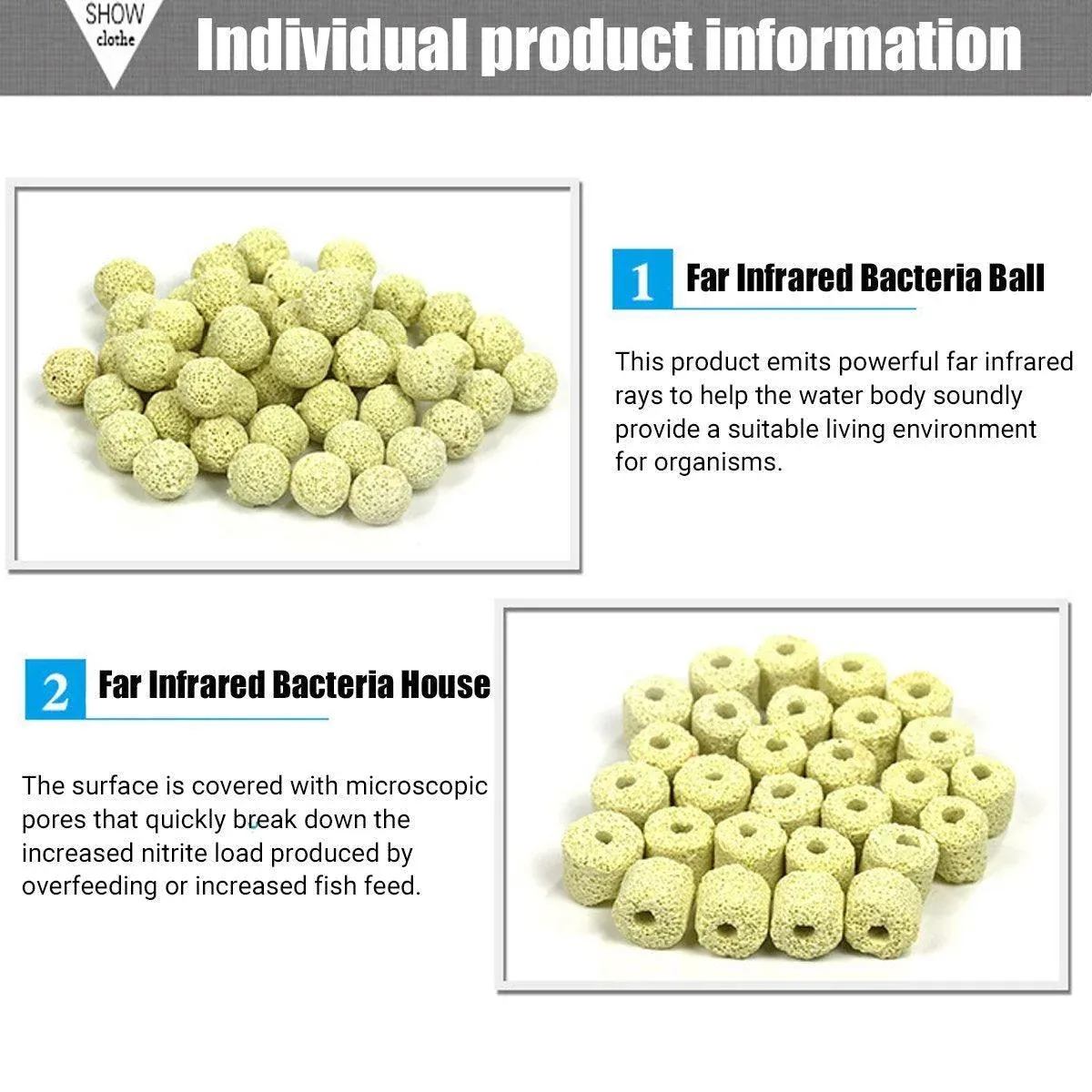 500g Fish Tank Water Filter Media Aquarium Filtration Material Sponge Pad - Coral Stone — image 6