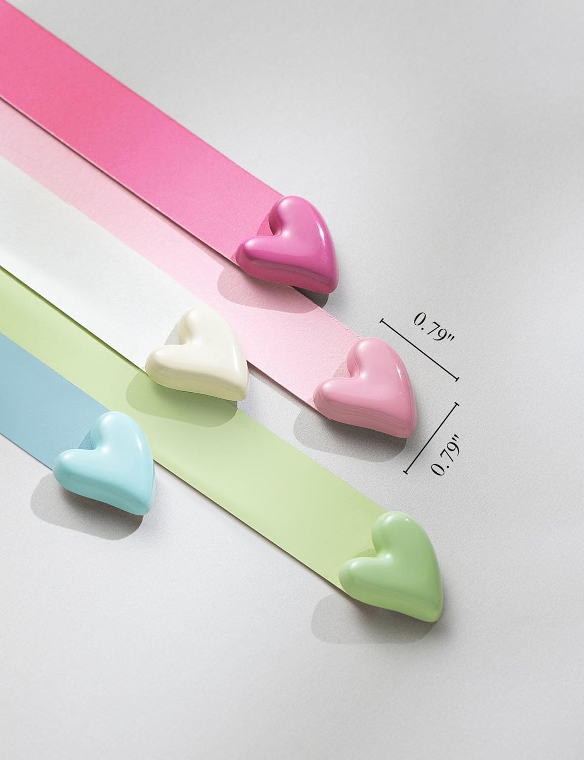 20Pcs & 12Pcs Heart Magnets, Colorful Magnets for Whiteboard Cabinet Locker, Resin Decorative Magnets for Classroom Kitchen Office — image 4
