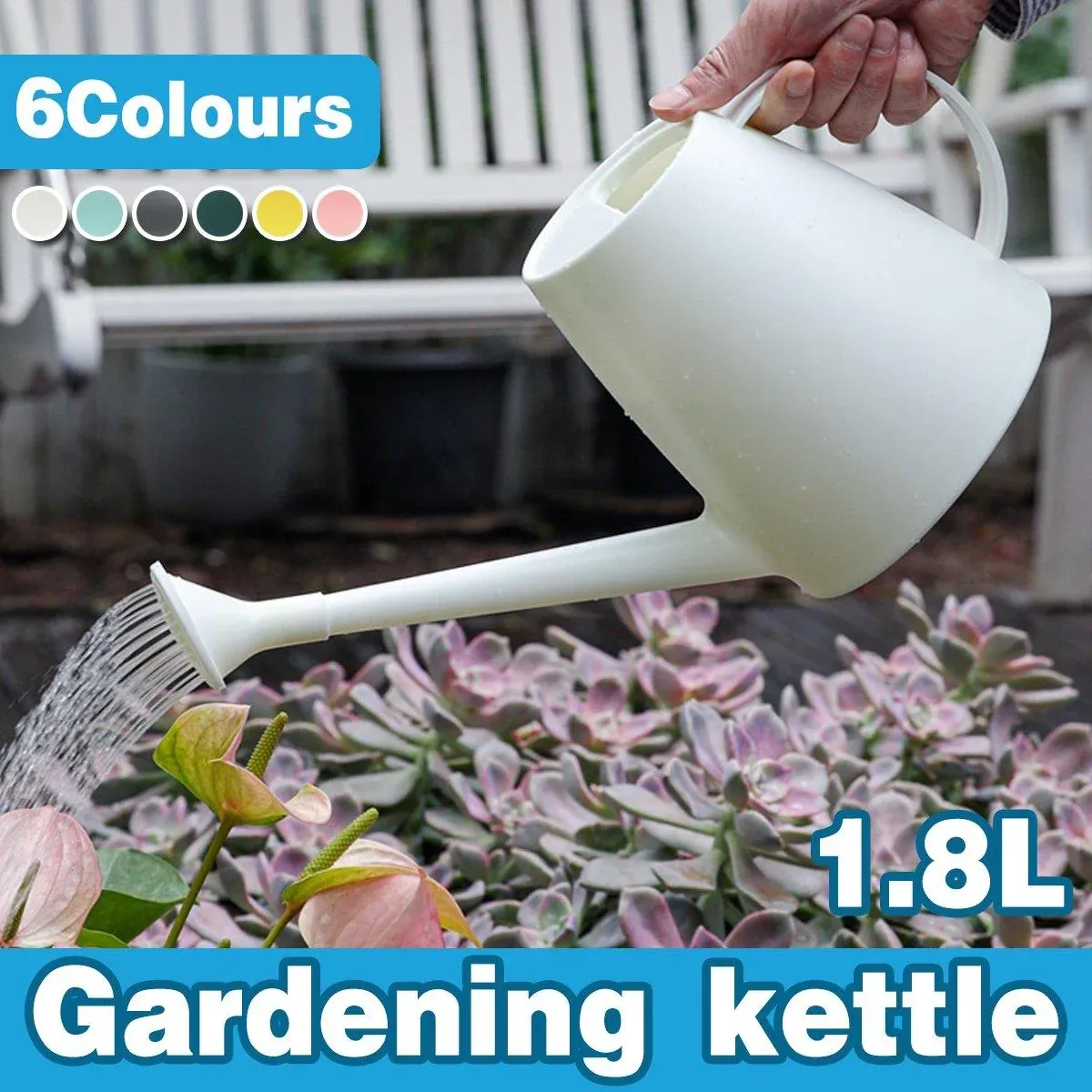 Long Spout Watering Can Garden Sprinkler Gardening Tools for Plants Flowers - Pink — image 2