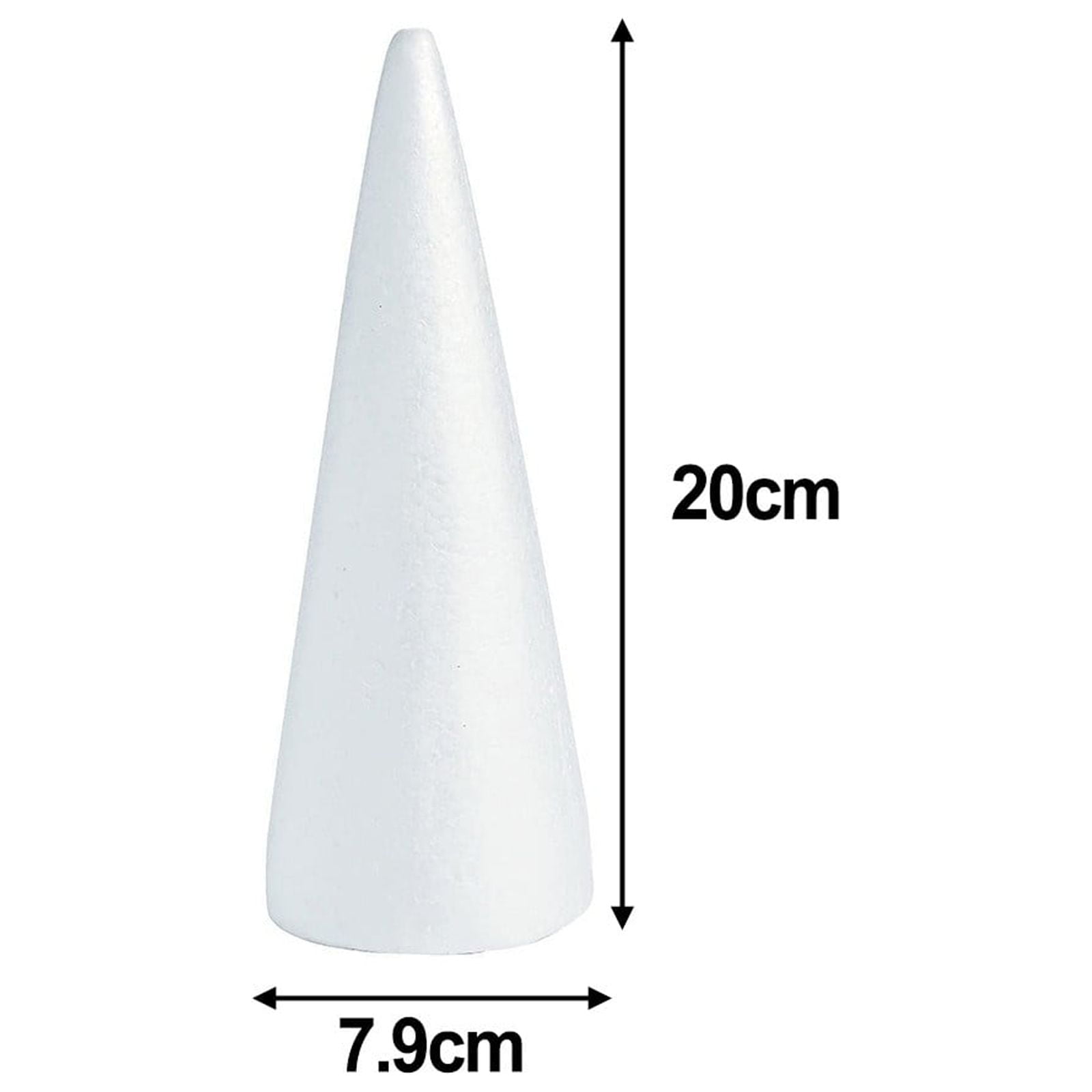 Styrofoam Foam Cones Polystyrene for Crafts DIY Painting Triangle Tree 20cmX7.9cm — image 2