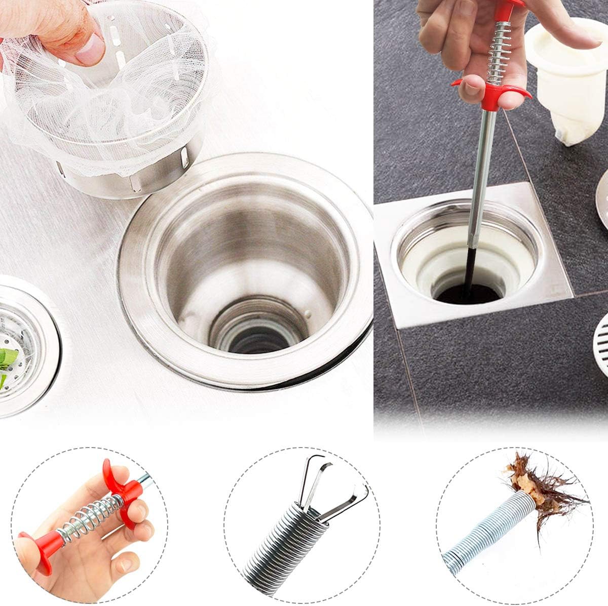Plumbing Grabber Sink Grabber Flexible Claw Pickup Tool for Litter Pick, Drains, Home Sink, Toilet & Clean Dryer Vents (24inch) — image 6