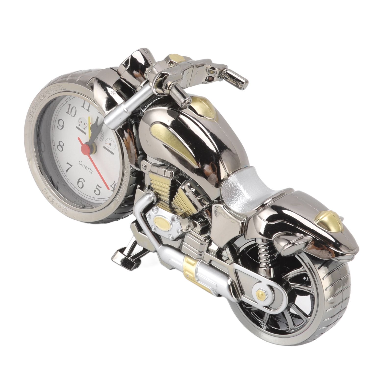Motorcycle Alarm Clock Ingenious Vintage Simulation Motorcycle Model Alarm Clock for Children Home Car Office 168A Dark Gold, Dual Color โ image 5