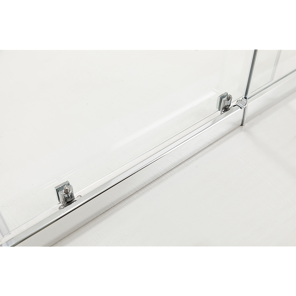 140-150cm Adjustable Wall to Wall Sliding Glass Shower Door in Chrome โ image 4