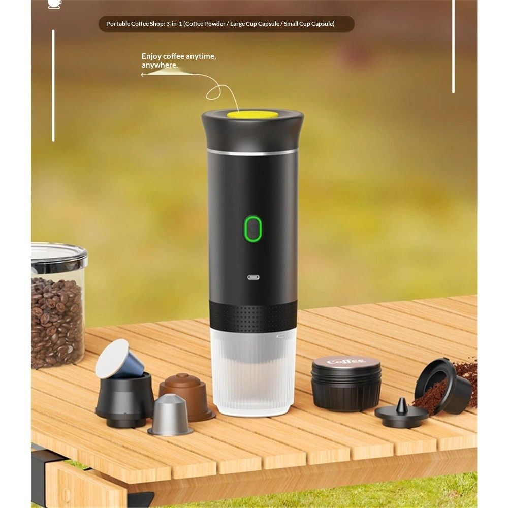 Portable Coffee Maker, Espresso Machine for camping, Travel Coffee Maker with USB-C, 3-in-1 Small Espresso Machine with Ground Coffee & Capsules for RV — image 2