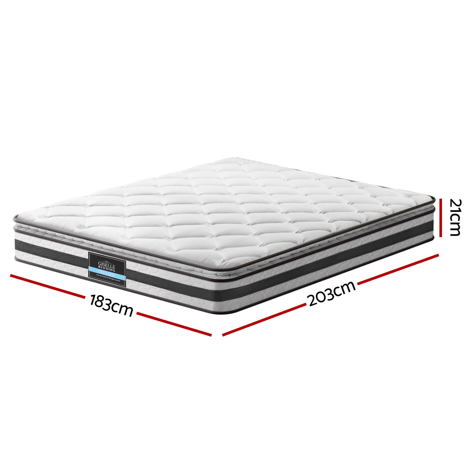 Giselle Bedding 21cm Mattress Pillow Top King โ image 3