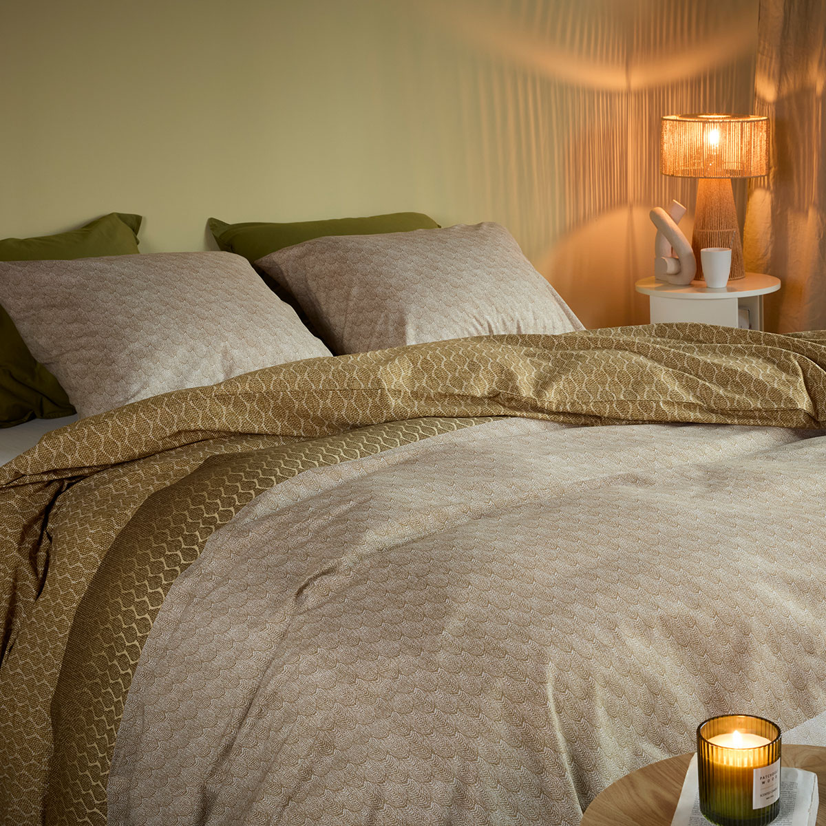 Bedding House Sanna Gold 100% Cotton Percale Quilt Cover Set Queen โ image 3