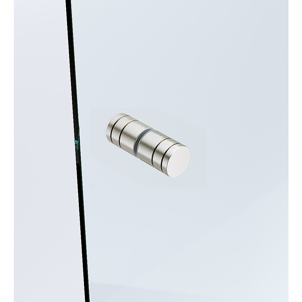 Brass Shower Door Round Knob Handle in Nickel — image 2