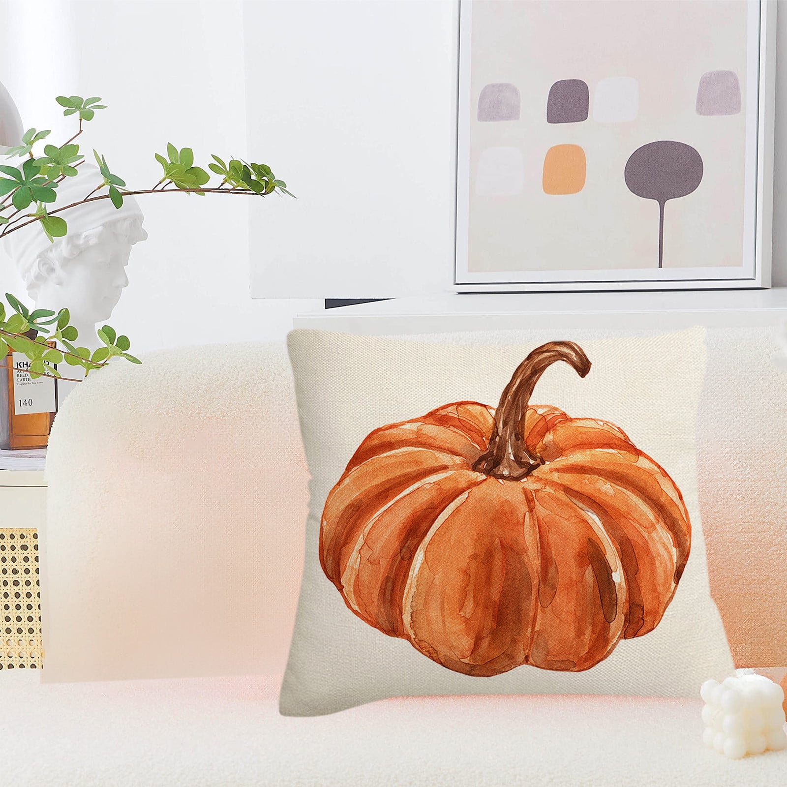 Fall Pillow Covers 18 x 18 inch Pumpkin Maple leaves Throw Pillow Covers Outdoor Autumn Thanksgiving Harvest Farmhouse Pillowcase Cushion Case for Home Sofa โ image 6