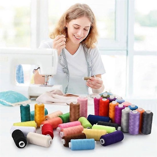 Premium Sewing Thread Set 72 Pieces - 400 Meters of Sewing Machine Thread in 36 Colors - Pre-Wound Sewing Spool Set - 365 Meters per Spool - DIY - Sewing — image 4