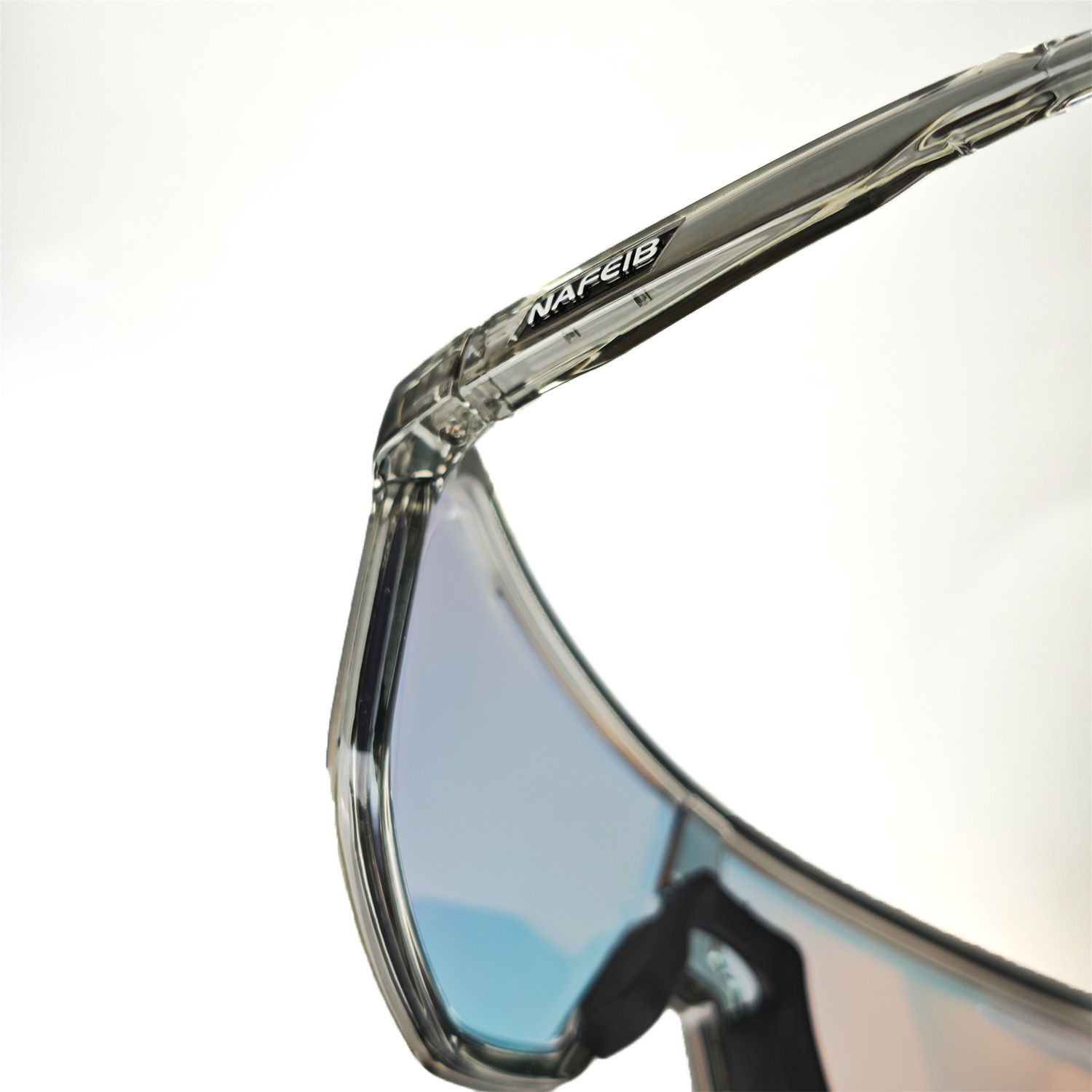 Grey frame and photochromic Grey lenses Photochromic Cycling Sunglasses - Lightweight TR90 Frame, HD Vision for Road Biking & Running — image 6