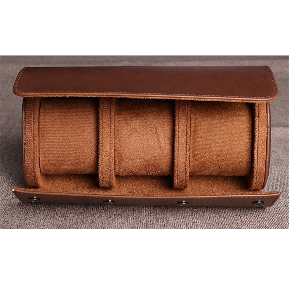 Watch Travel Case for Men Women 3 slot Leather Watch Roll Travel Case Watch Box Storage Organizer and Display Holder for 3 Watches.（oniy box） — image 5