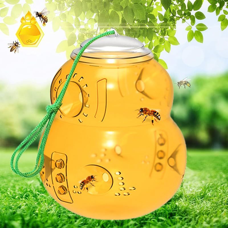 2 Pack Wasp Traps Outdoor Hanging with 2 Baits, Hornet Trap, Carpenter Bee Traps for Outside, Reusable Wasp Repellent Deterrent โ image 3