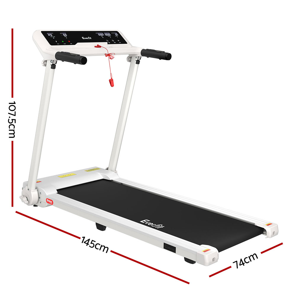 Everfit Treadmill Electric Home Gym Fitness Exercise Knob Foldable 450mm White โ image 2