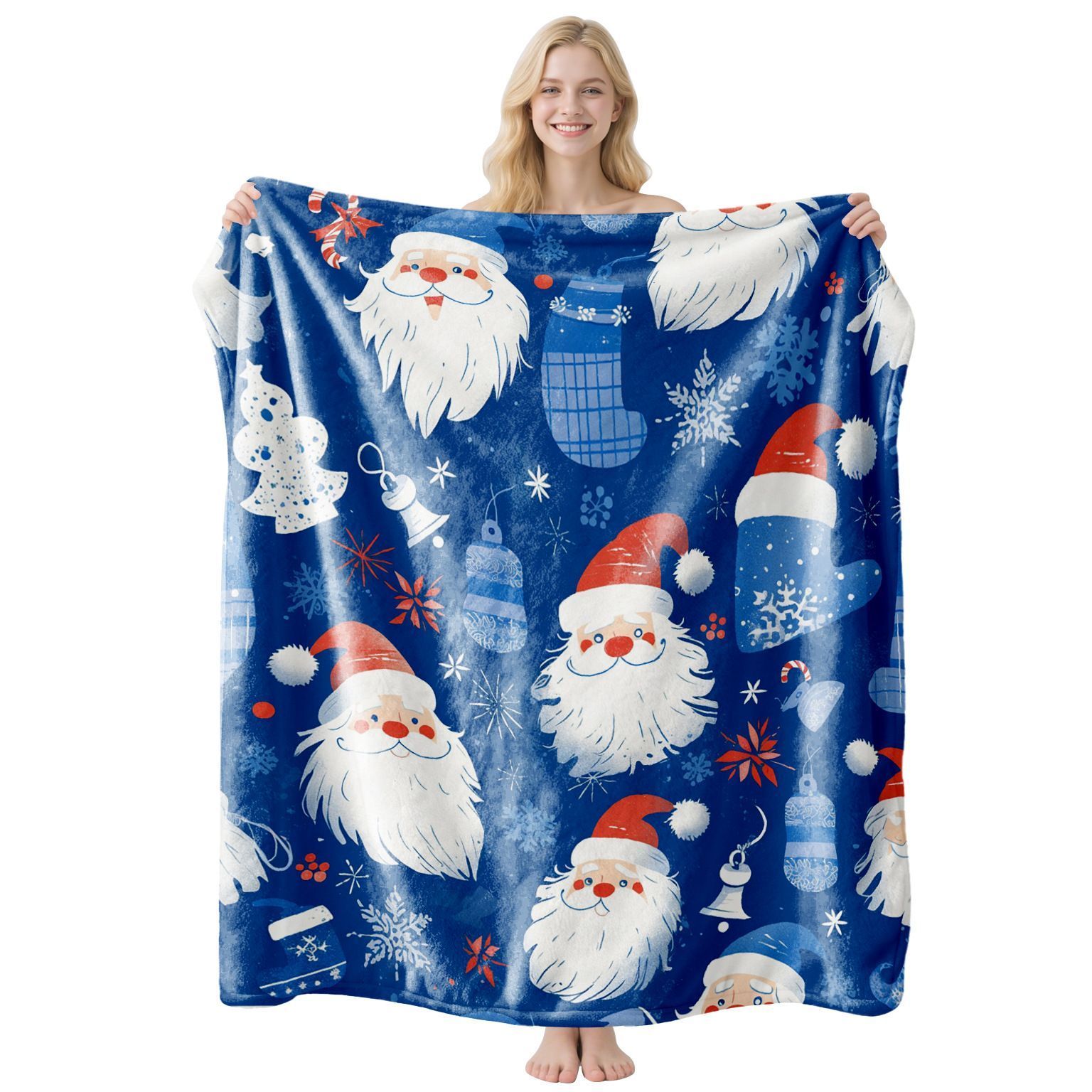 Holiday‑theme Flannel Air‑Conditioning Throw Blanket, Christmas & Halloween Home Ornament Blanket, Delightful Holiday Gift For Comfortable Household Spare