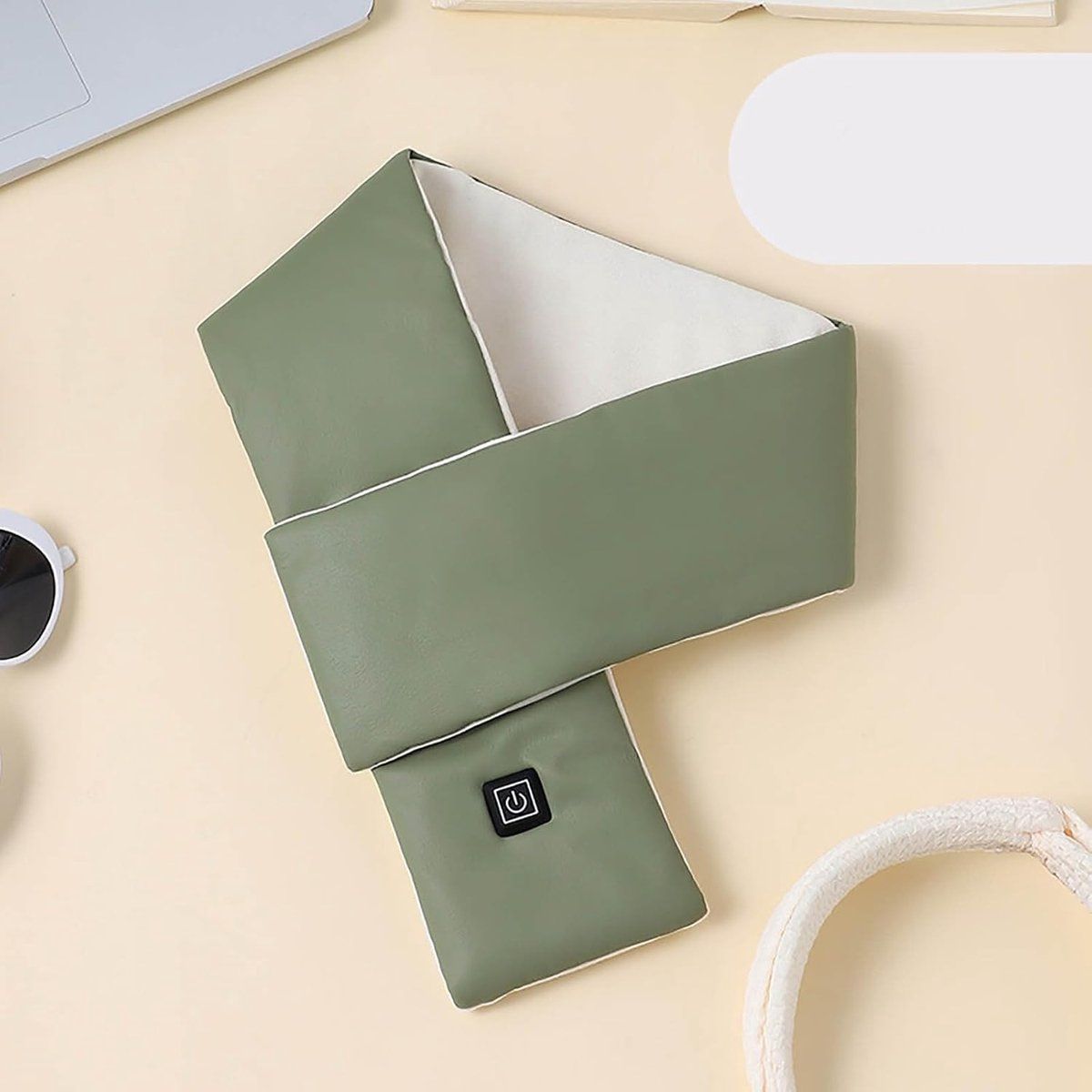USB Heated Scarf Neck Wrap with 3 Temperature Settings Green, 10 x 80 cm โ image 5