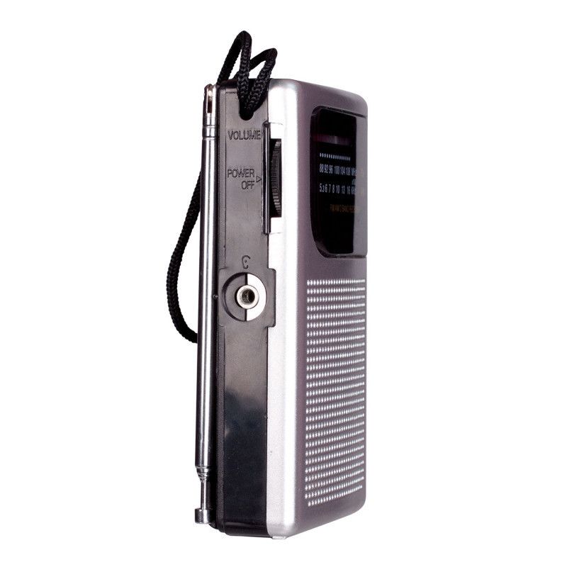 AM/FM Pocket Radio with Built-In Speaker and Earphone Socket — image 3