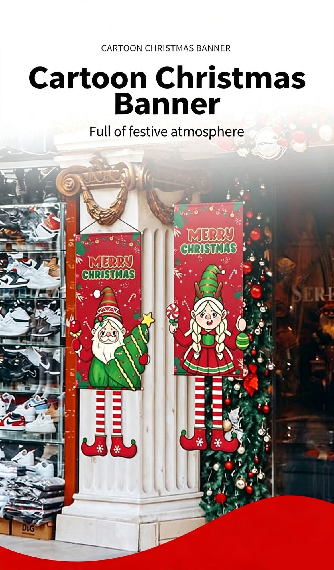 Grinch Printed Hanging Banner, 110*40cm — image 2