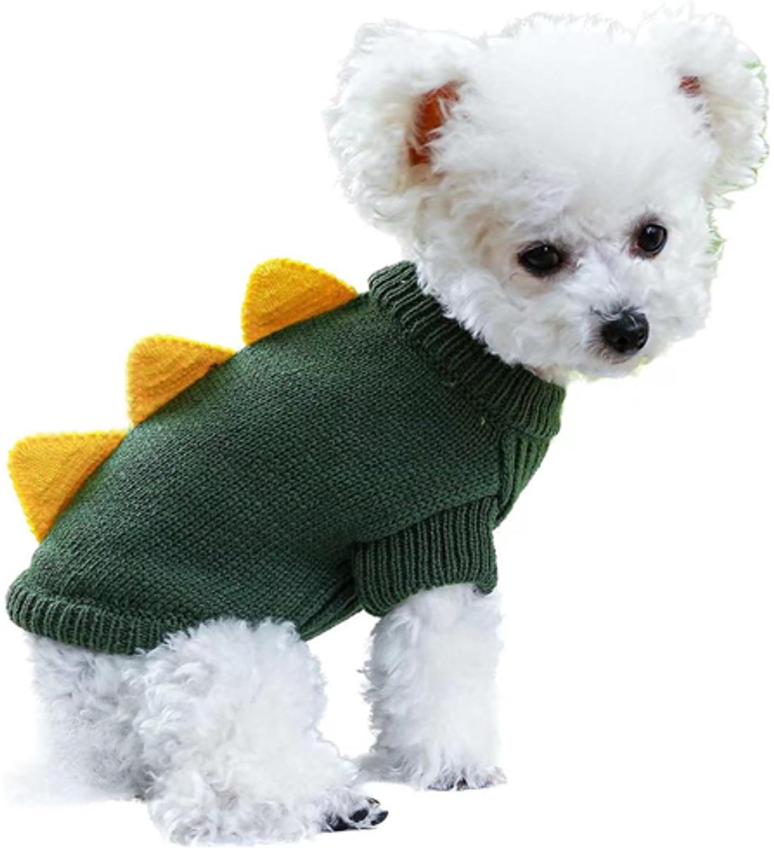 Dog Coat - Dog Sweater - Sweaters for Small Dogs - Dog Sweater - Cute Dinosaur Sweater - Soft and Comfortable Winter Clothes - Warm Knit Cat Sweater