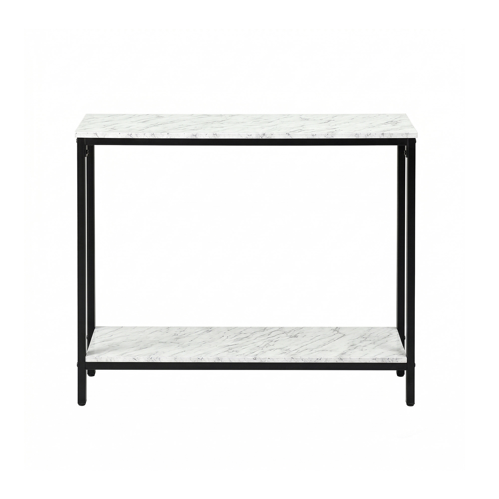 Artiss Console Table Entryway Hallway Display Desk Marble Effect White — image 2