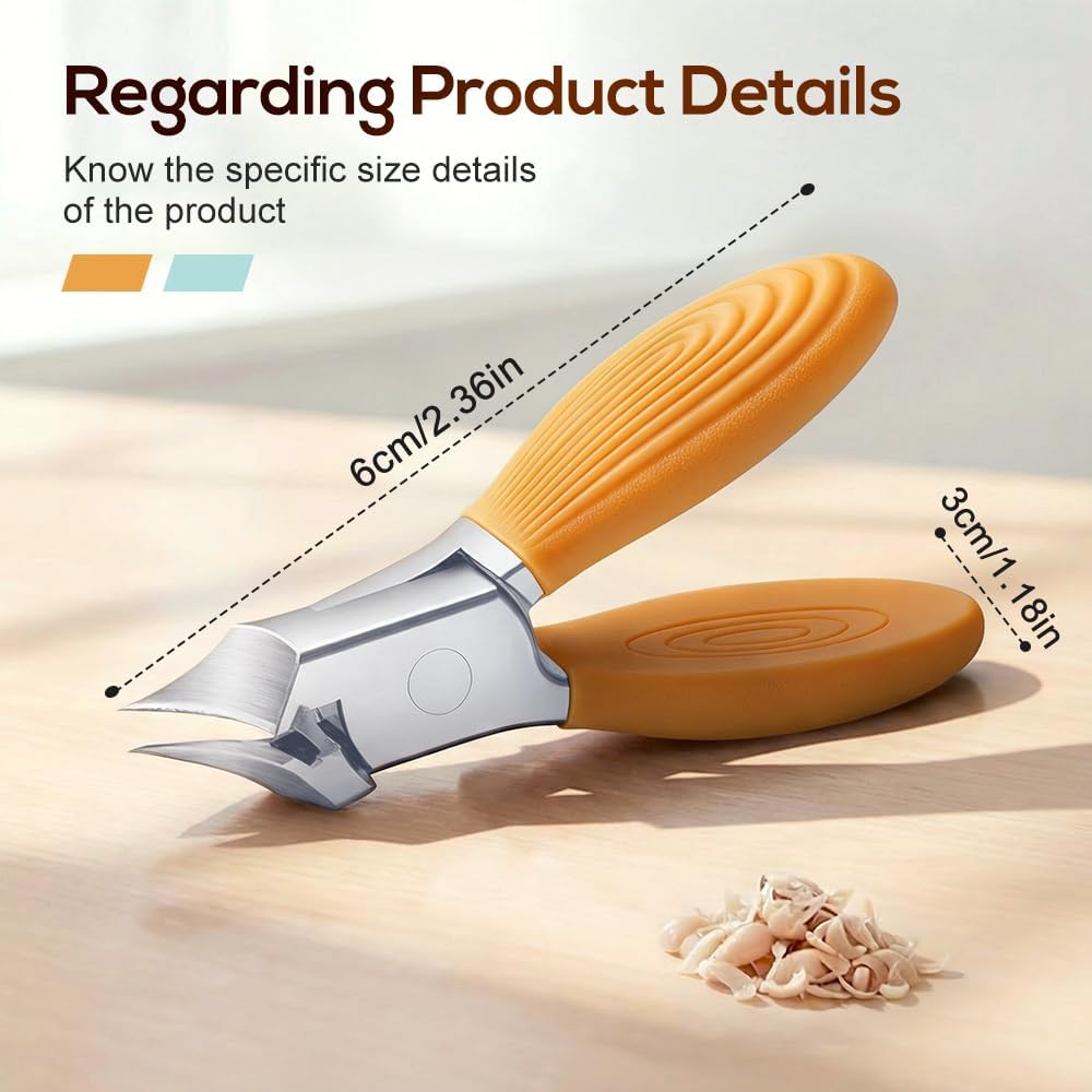 Wide Jaw Opening Anti-Splash Slanted Nail Clipper, Curved Blades for Ingrown & Thick Nails, Ergonomic Fingernail Toenail Clippers for Home e (Comb) — image 5