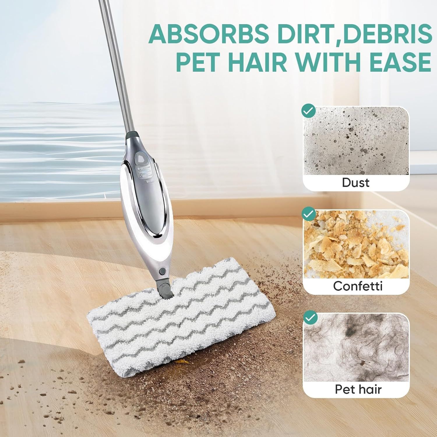 4 Pack S3501 S3601 Steam Pocket Mop Pads or Shark S3500 Series S3501 S3601 S3550 S3901 SE450 S3801CO S3601D S2901 S2902 Steam Mop Pads Washable โ image 5