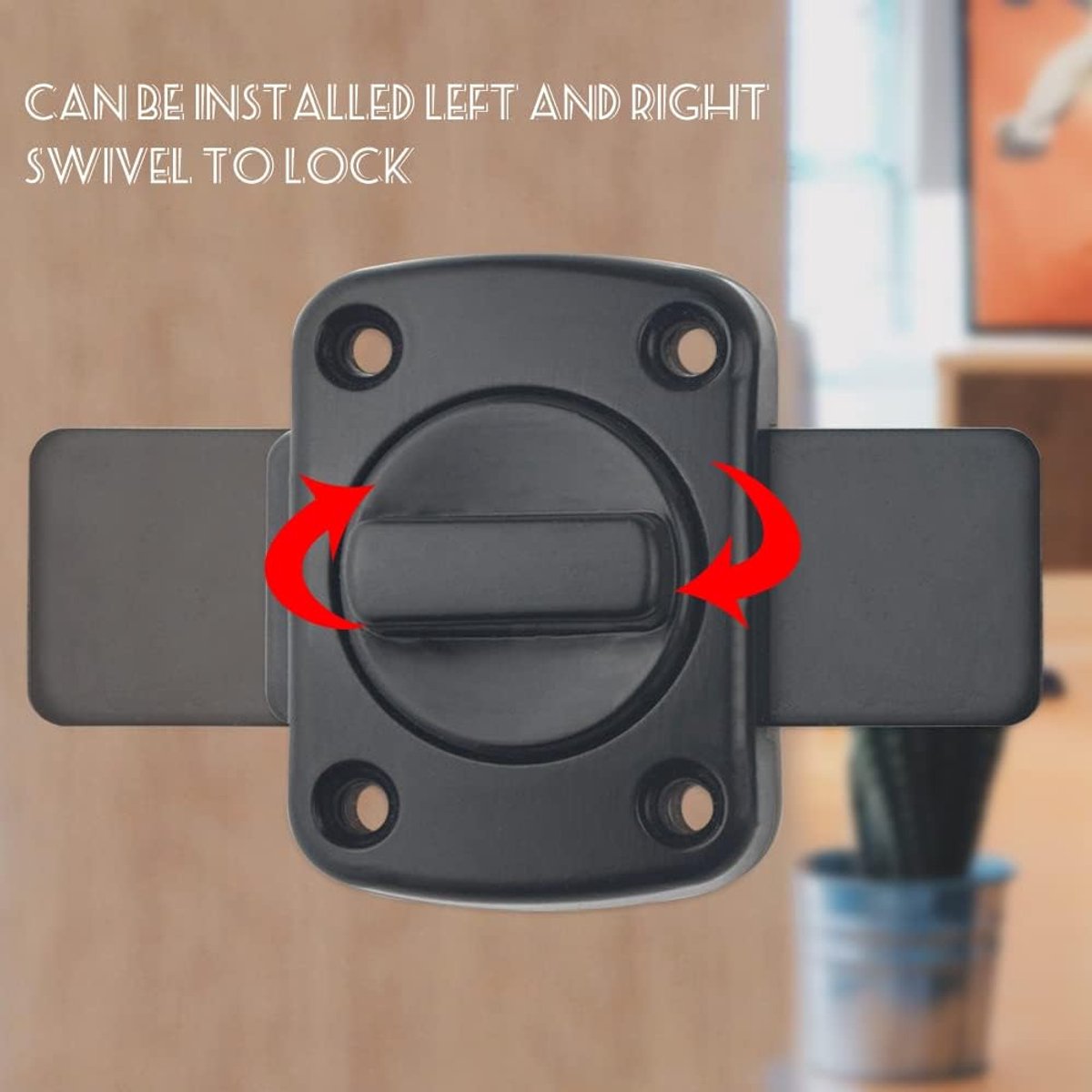 2 pieces - Door locks - swing door locks - zinc alloy door locks - bathroom door lock - security lock - door bolt - for home security, bathroom, bedroom โ image 5