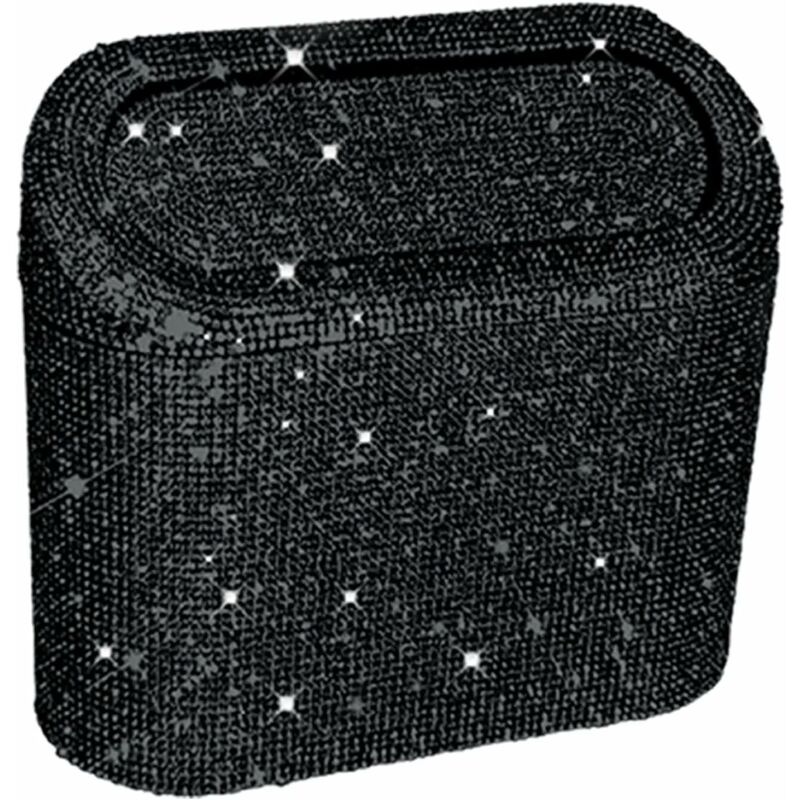 Car-Mounted Diamond-Encrusted Trash Can, Car Storage Bucket, Hanging Car Storage Bag, Creative Diamond-Encrusted Mini