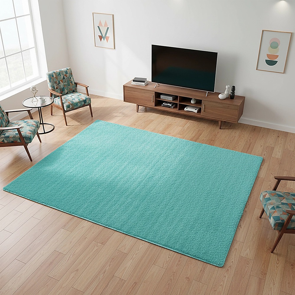 200x140cm Floor Rugs Large Shaggy Rug Area Carpet Bedroom Living Room Mat - Turquoise โ image 2