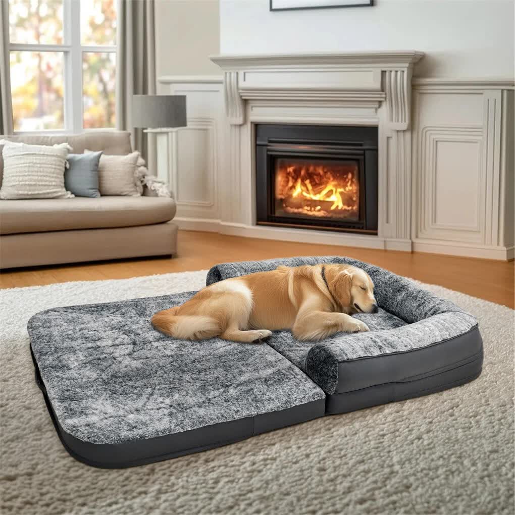 XL Human Sized Dog Bed Foldable Orthopedic Pet Dog Sofa Couch Comfy Big Bean Bed — image 2