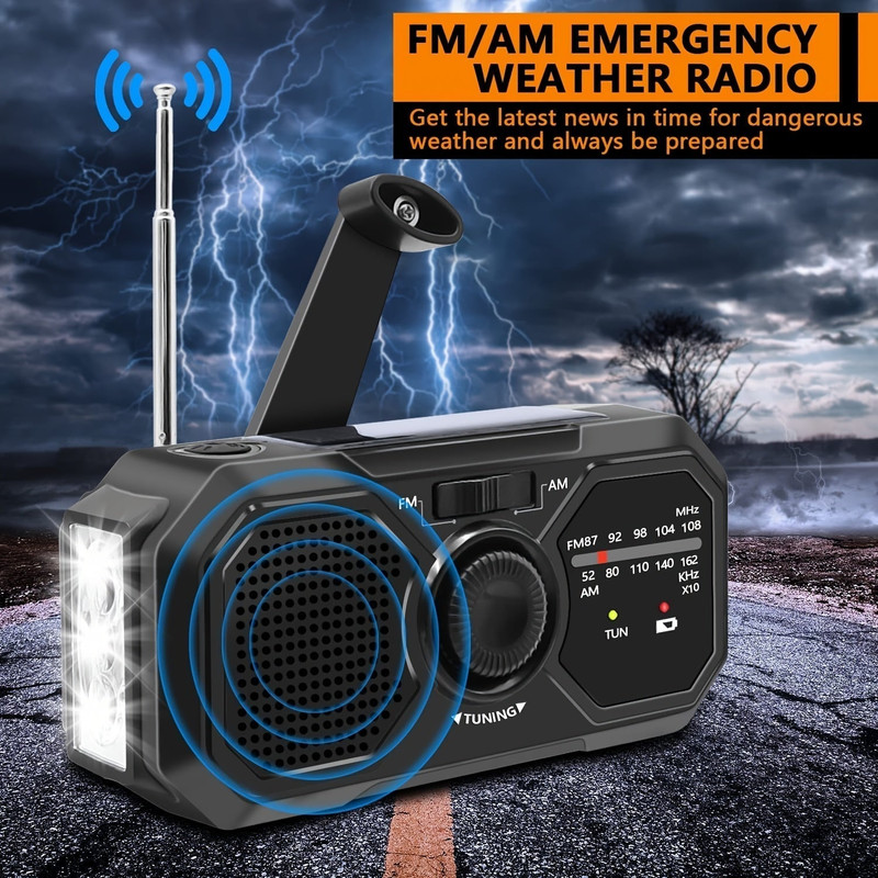 Emergency Radio Solar Hand Crank USB Power Bank — image 2