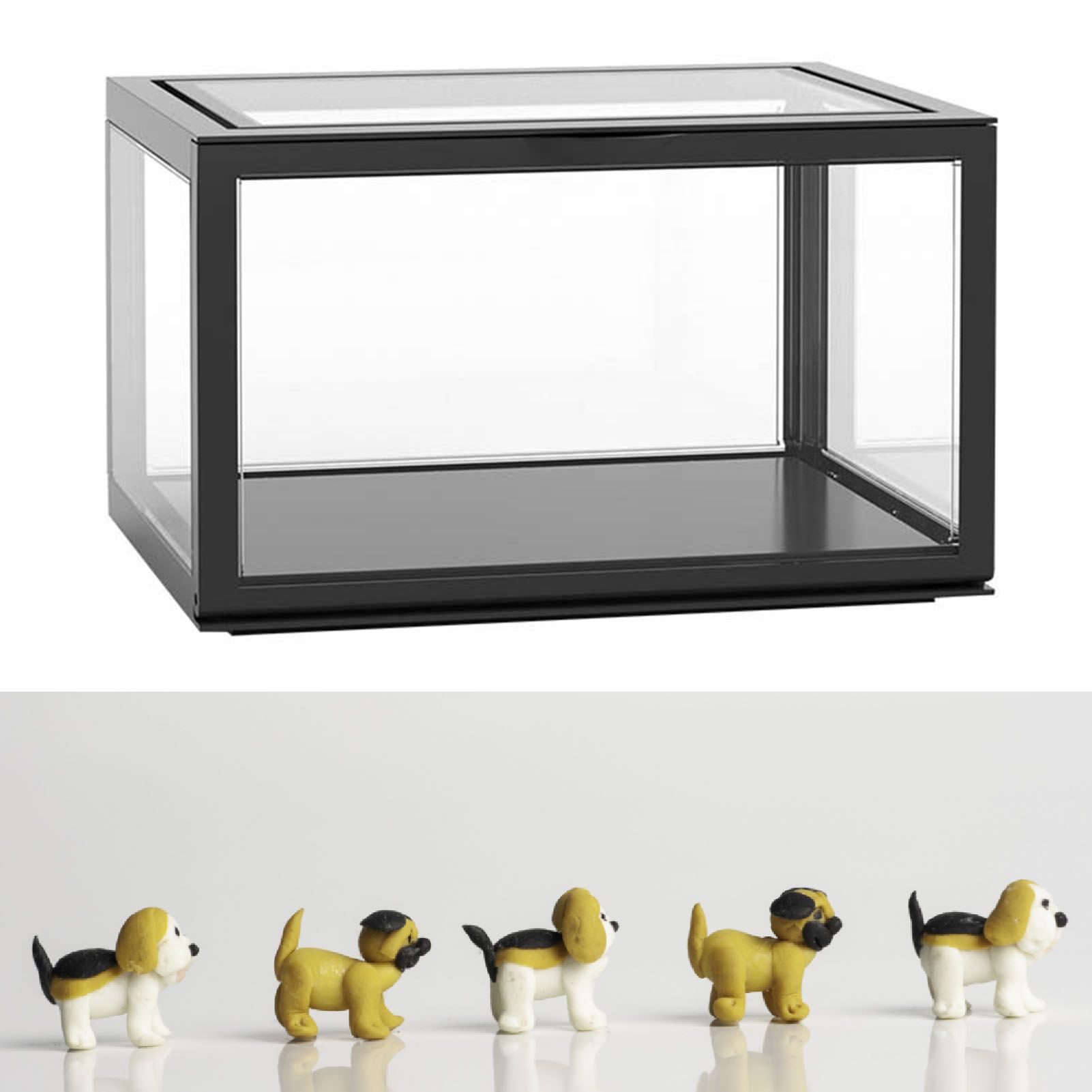 Figure Organizer Desktop Doll Acrylic Display Cabinet High Transparency Sealed Dustproof Show Case Black โ image 5