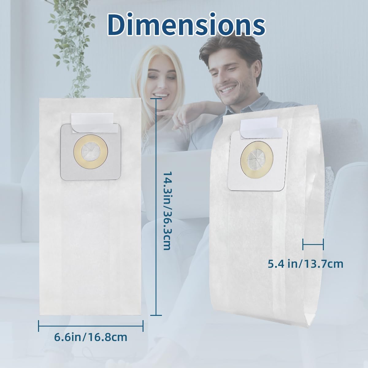 10 pack Style 7 Vacuum Cleaner Bags Replacement for Bissell PowerForce Upright Vacuums 1739 3522 3525 3545 3550 3554 6592 Series, Replace Part # 32120 — image 4