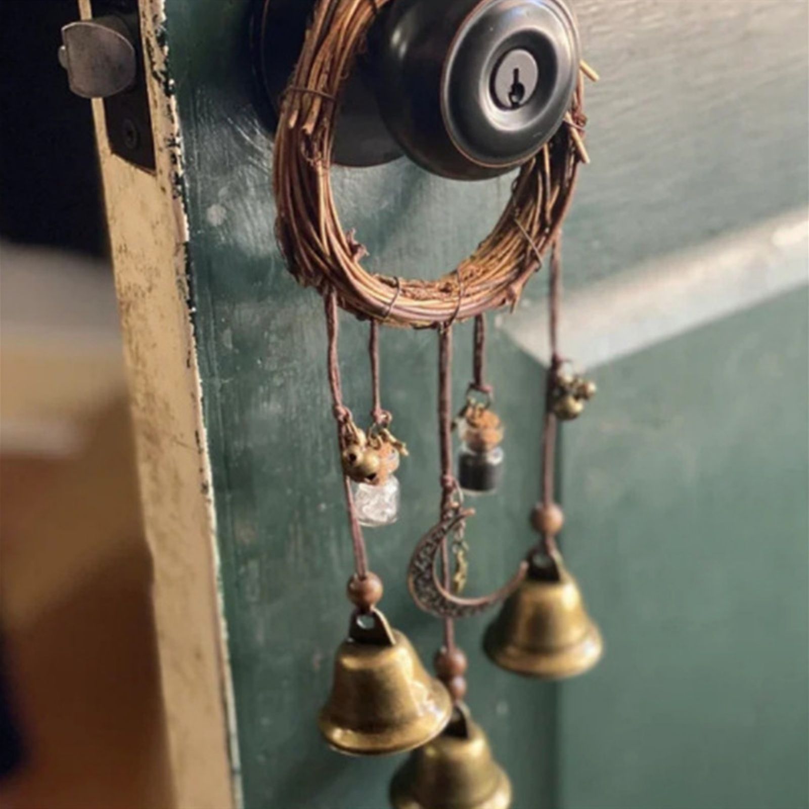 Wall Hanging Wind Chimes Praying for Blessings Bell Door Talisman Witchcraft Decorative Pendant — image 6