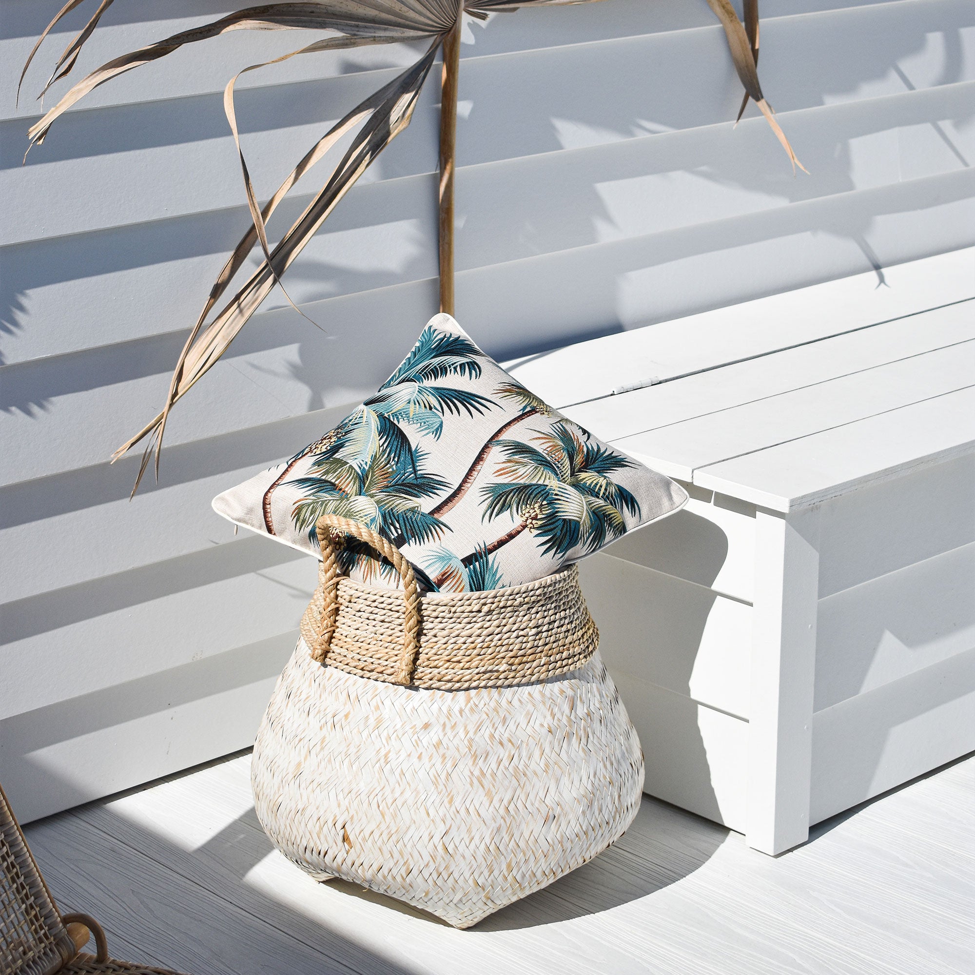 Cushion Cover-With Piping-Palm Trees Natural-45cm x 45cm — image 4