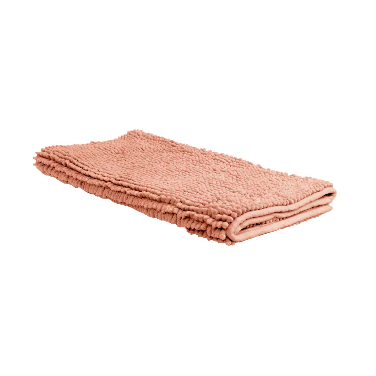 Chenille Toggle Bath Mat 50 × 80cm Coral