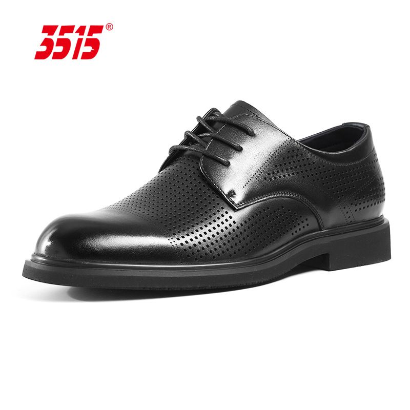 3515 Men Genuine Leather Business Lace Up Shoes Black 46 โ image 2