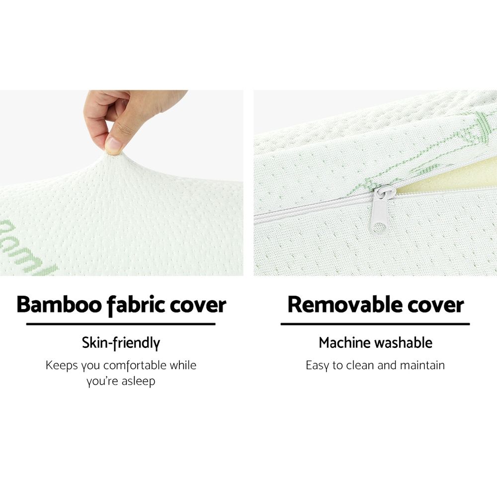 Memory Foam Neck Roll Pillow with Bamboo Cover, Cervical Support Bolster Cushion โ image 5