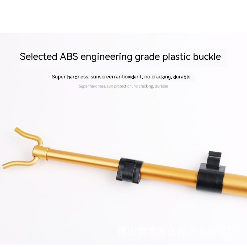 Long Reach Pole Hook Telescoping Reach Stick Aluminium Alloy Adjustable Closet Pole Telescopic Clothing Hook Pole Reaching Pole — image 3