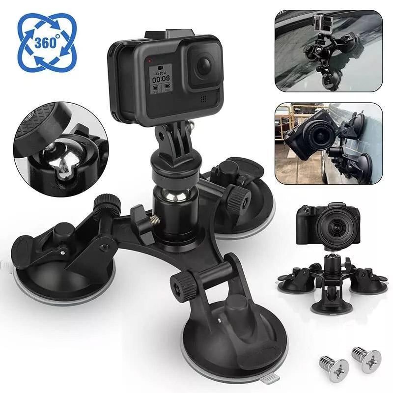 Sports Camera Accessories Three Legged Car Suction Cups Mounting Tool for Camera — image 6