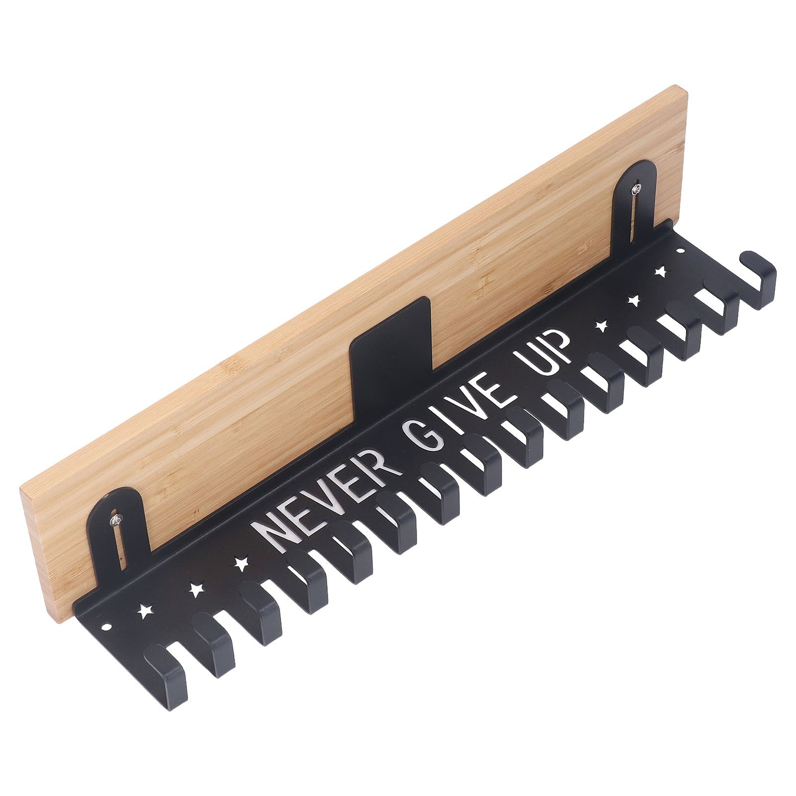 Metal Award Display Trophy Shelf Bamboo Trophy Shelf Metal Wall Mounted Medal Display Hanger โ image 6