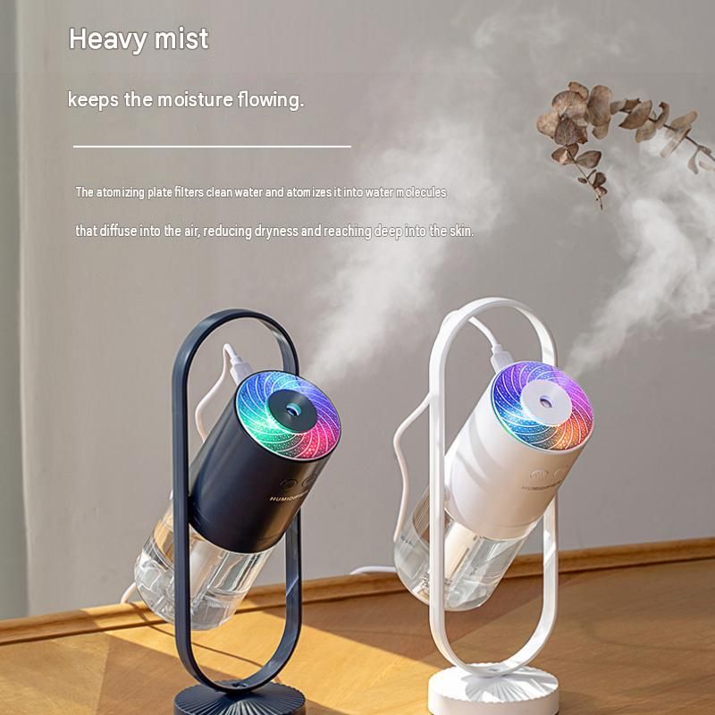 Dark blue 360 Rotating USB Humidifier with Star Projector - 200ml Portable Cool Mist Maker, Quiet Desktop Air Diffuser for Bedroom and Office โ image 4
