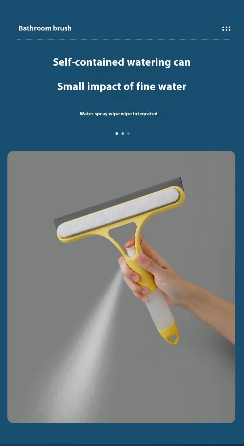 Blue 3-in-1 Window Squeegee with Built-in Spray Bottle - Dual Sided Sponge Glass Cleaner - Streak Free Tool for Shower Screens, Mirrors & Car Windows โ image 6