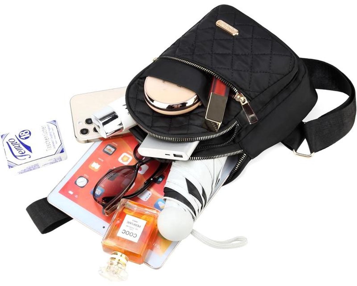 Unisex Shoulder Bag - 5 Storage Pockets & Cable Grommet - Crossbody Bag Women - Crossbody Bag Men - Crossbody Bags - Sling Bag - Adjustable Carrying Style — image 4