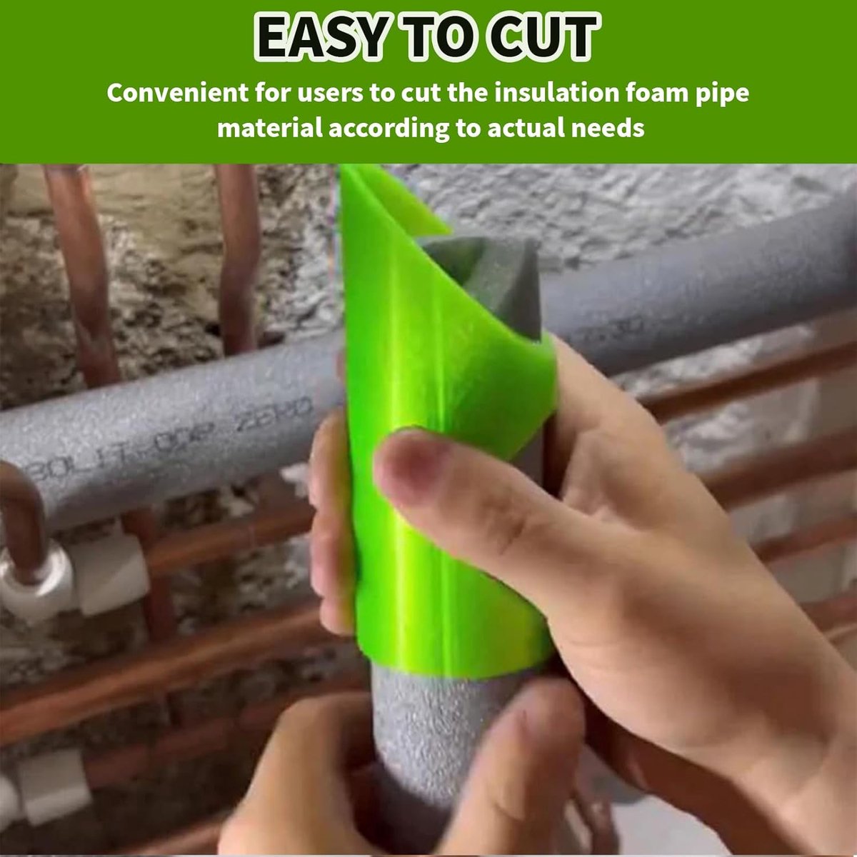 Foam Cutter - 3-piece - Styrofoam Cutters - Foam Cutter - for handmade foam - Precise Cuts Pipe Insulation Jacket - Styrofoam Shapes - Pipe Insulation Foam — image 3