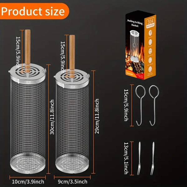 Rotating Grill Baskets for Even Cooking on Any BBQ — image 3