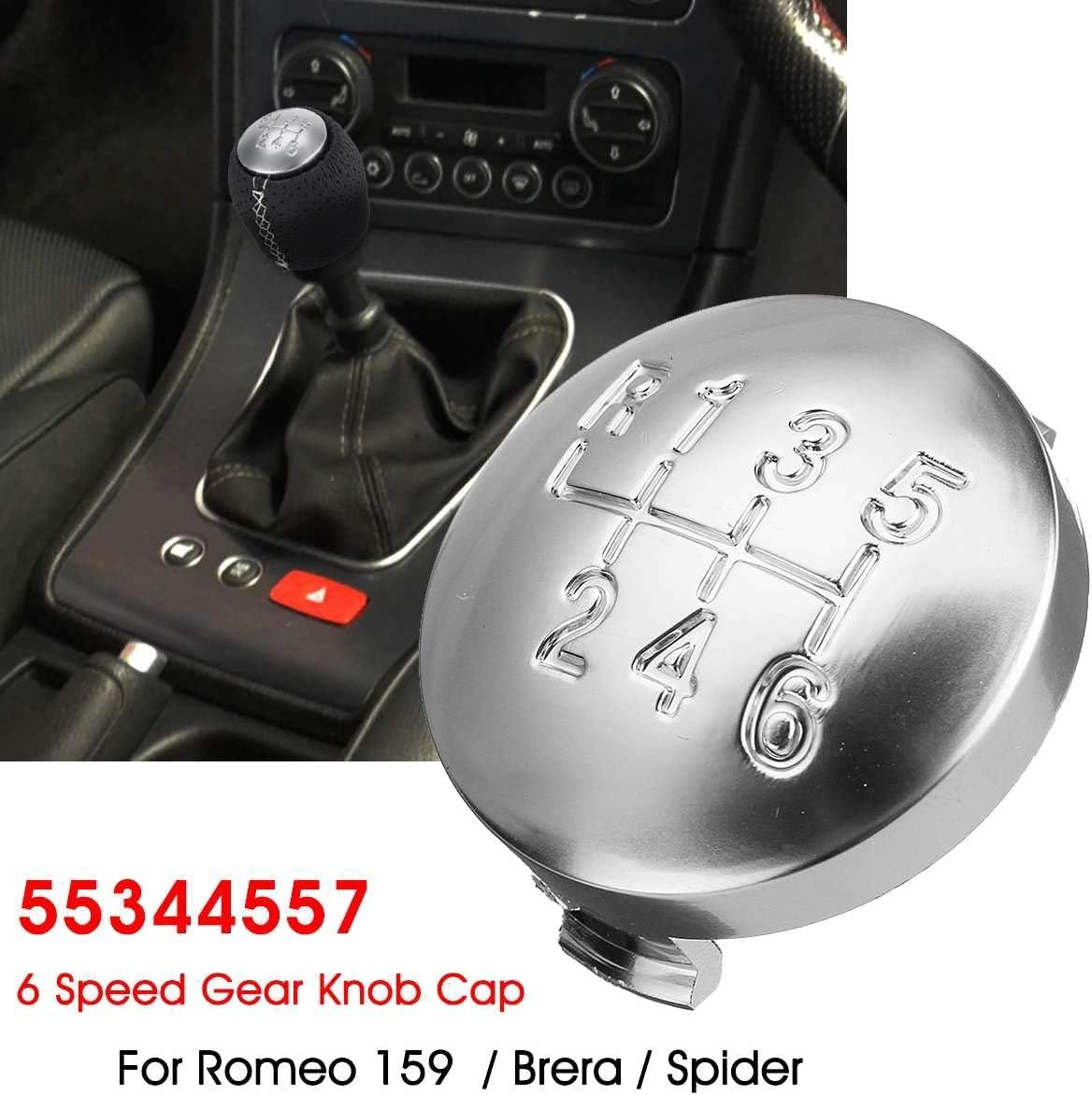 6 Speed Gear Shift Knob Cap Cover for 159 Spider 05-11 6 Speed Matte Gear Shift Knob Cap Cover Shifter Lever Case Cover — image 3