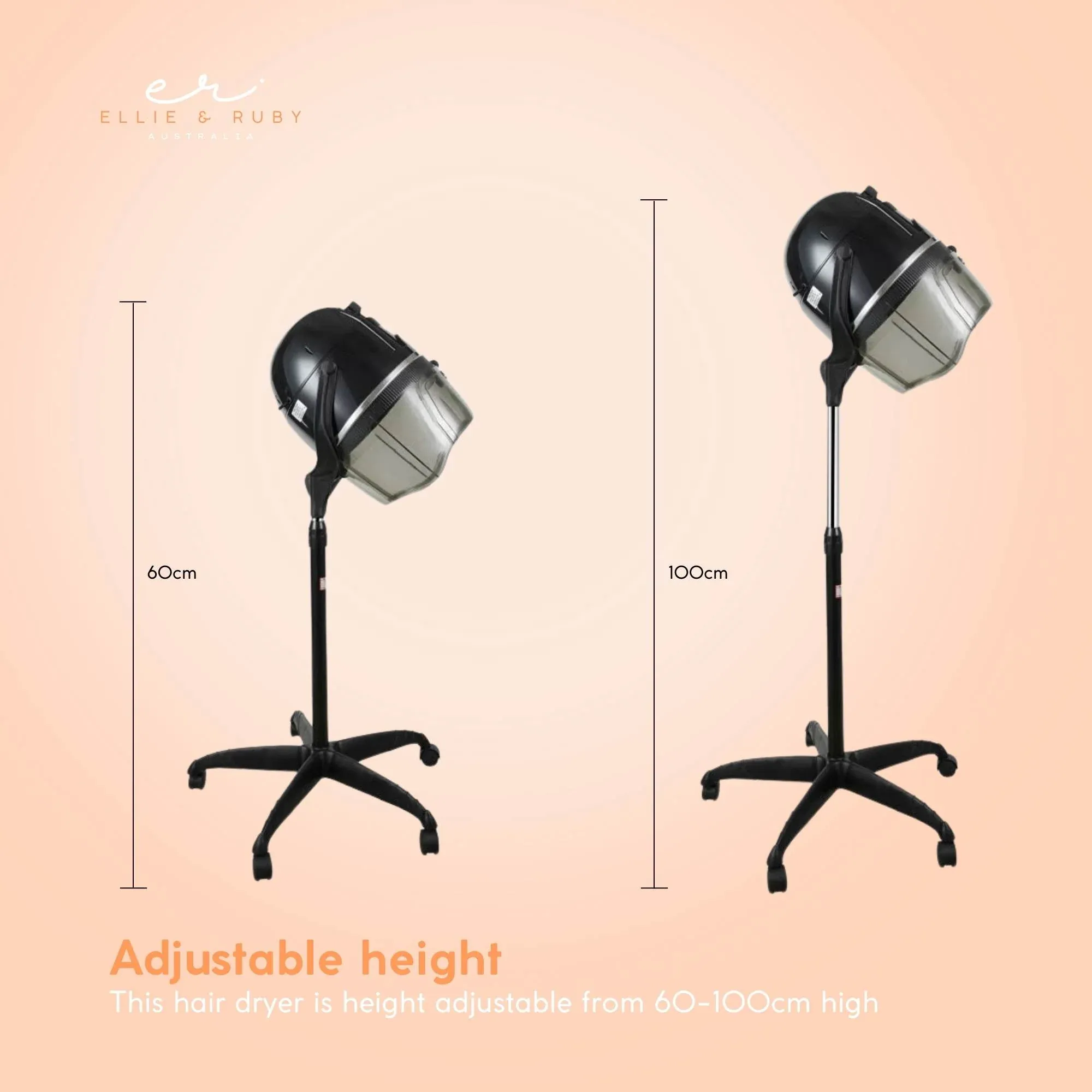 Ellie & Ruby Free Standing Hair Dryer Hood - Adjustable Salon Hairdryer — image 3