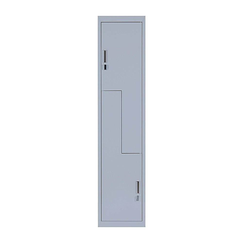 Grey Two-Door L-shaped Office Gym Shed Storage Lockers — image 6